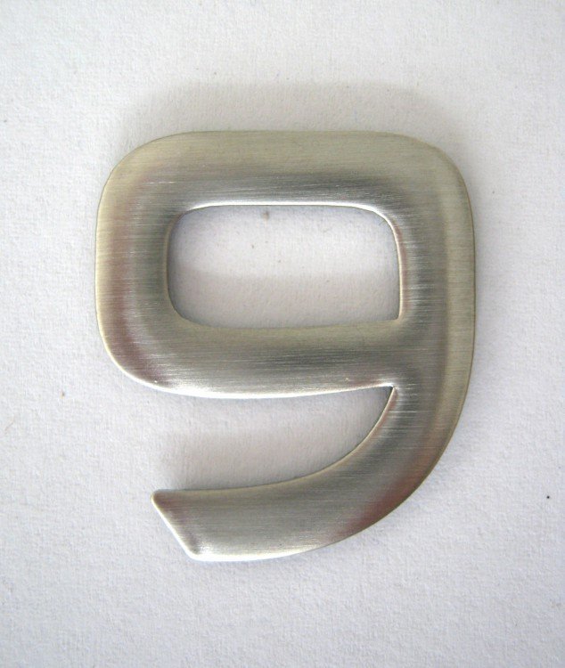 Číslice "9" 25 mm nalepovací nerez IN Číslice "9" 25 mm nalepovací nerez IN - Kliky, okenní a dveřní kování, panty Kování domovní a doplňky Číslice, písmena